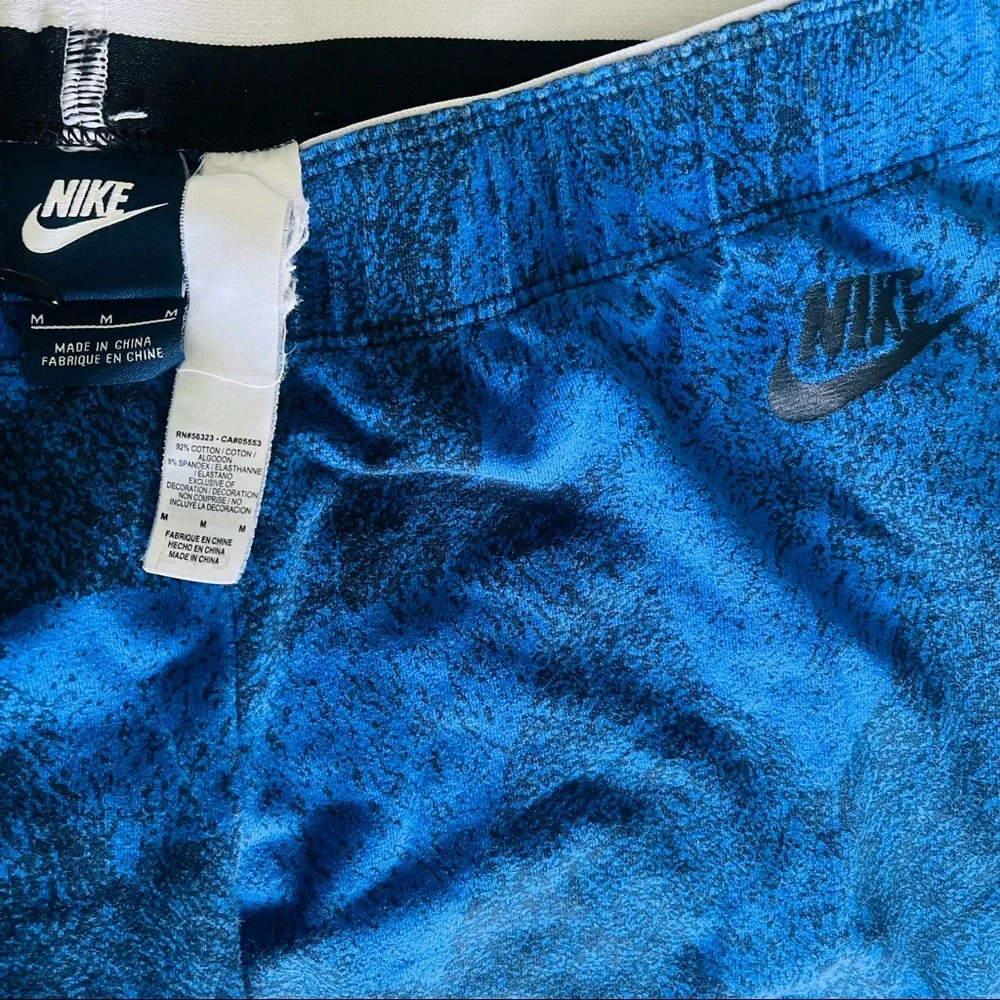 Nike Leggings size Medium Cotton Blend Blue Black